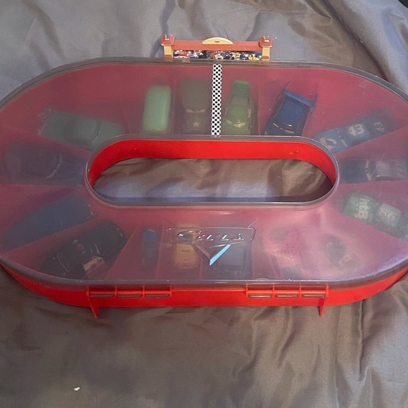 Toys Copy Lot Of 15 Disney Cars Diecast Cars Carrying Case With Race
